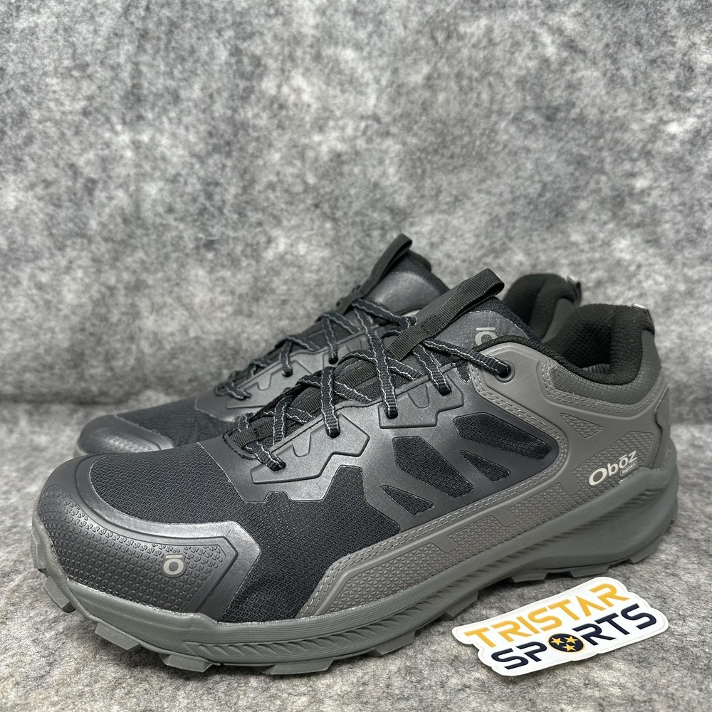 Oboz Katabatic Low B-Dry Waterproof Shoes Mens Size 11.5 Gray Black Hiking